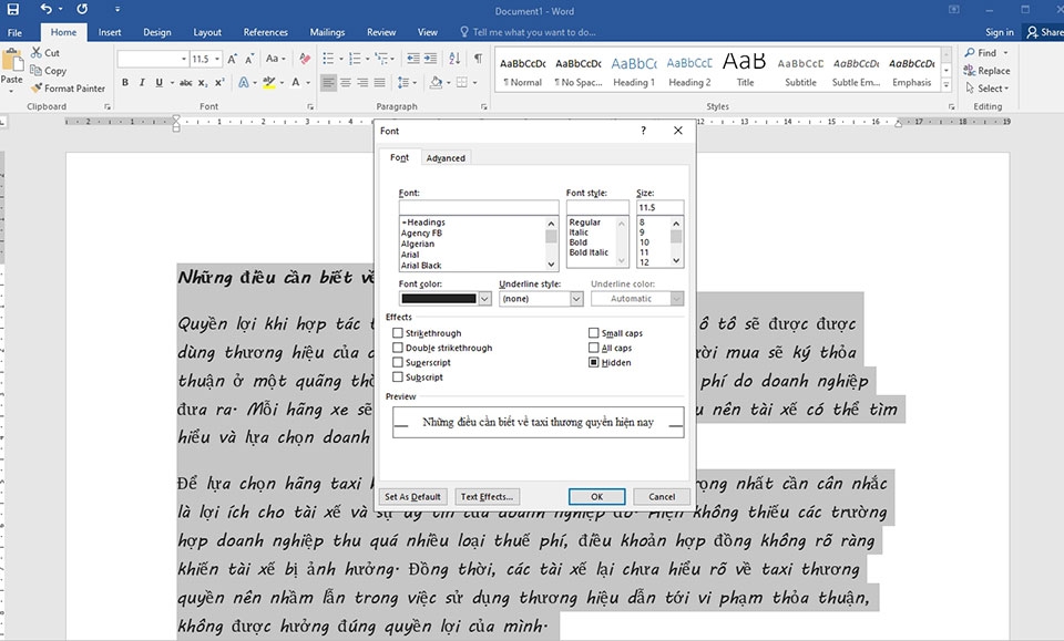 Cách ẩn hiện đoạn văn bản trong Word - Ảnh 08