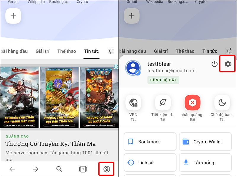 Cách tắt hoặc bật dịch vụ vị trí trên Opera bằng điện thoại
