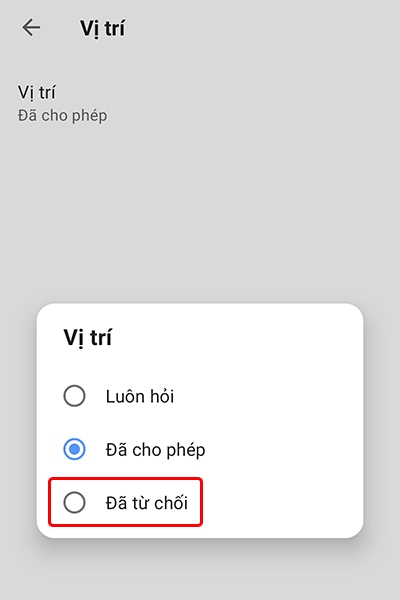 Cách tắt hoặc bật dịch vụ vị trí trên Opera bằng điện thoại