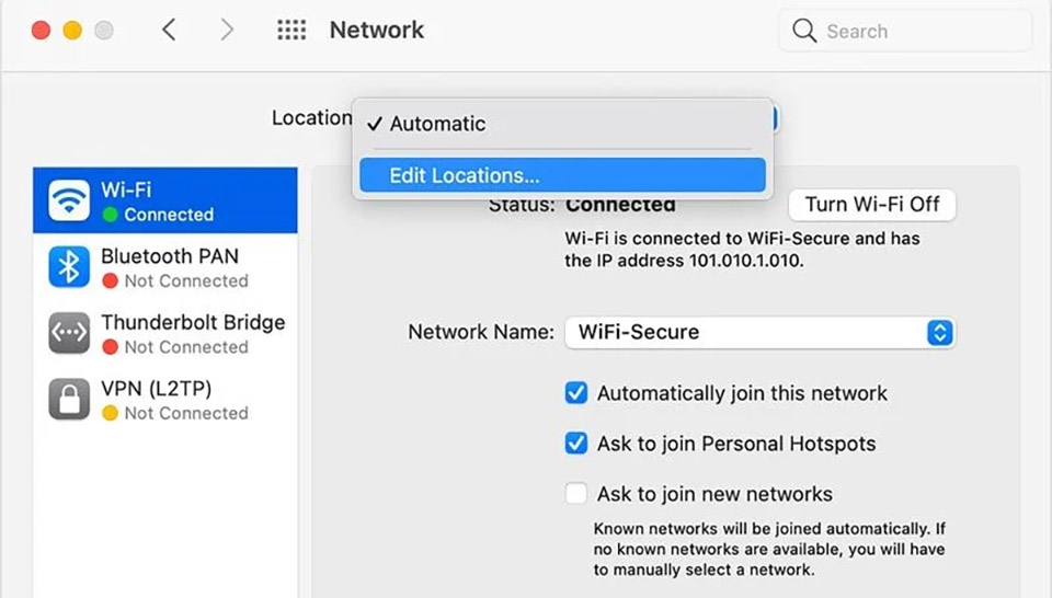 Apple loại bỏ tính năng Network Locations trong macOS Ventura