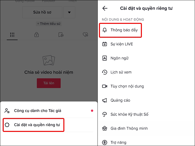 Cách tắt thông báo TikTok qua email