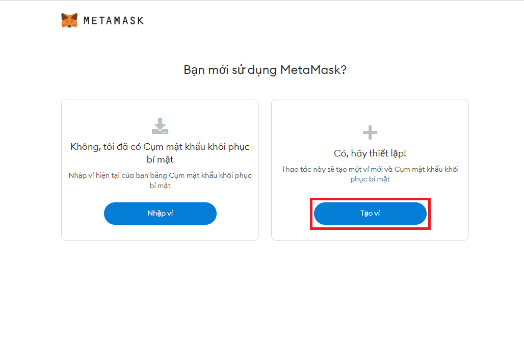 Cách tải và đăng ký tài khoản ví Metamask 2