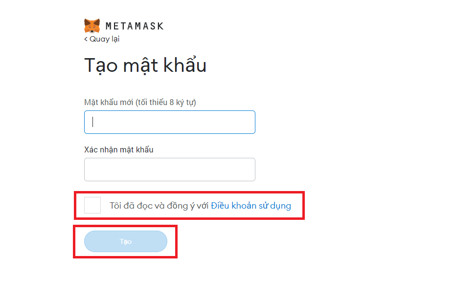Cách tải và đăng ký tài khoản ví Metamask 4
