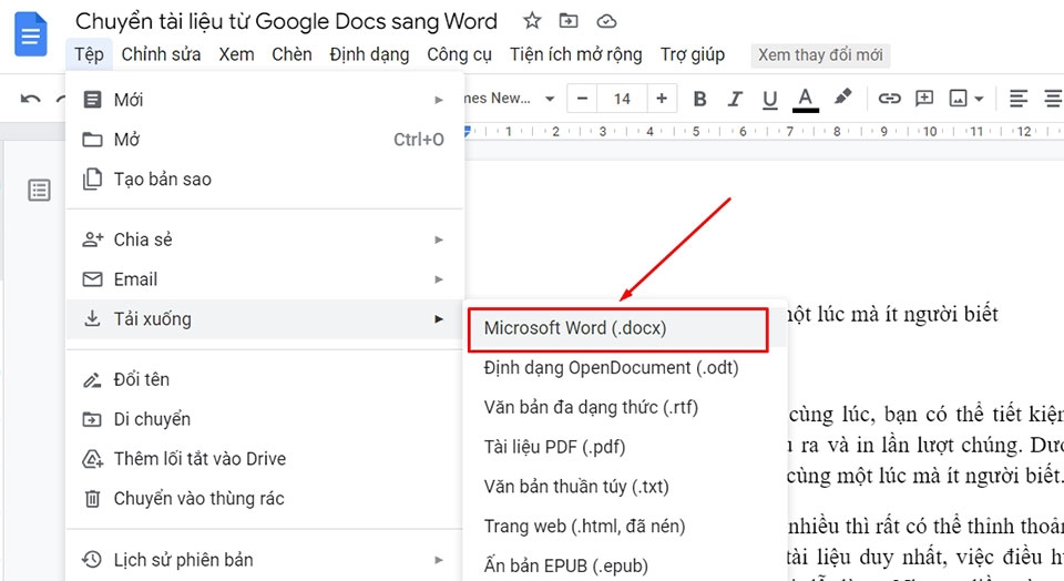 Chuyển Google Docs sang Word - Ảnh 04