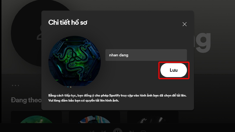 Hướng dẫn cập nhật ảnh đại diện trên Spotify bằng máy tính