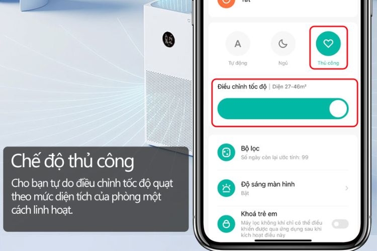 Sử dụng Mi Home để điều khiển máy lọc không khí Xiaomi Mi Air Purifier 4 Lite
