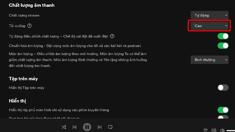 Cách thay đổi chất lượng âm thanh tải xuống Spotify trên máy tính