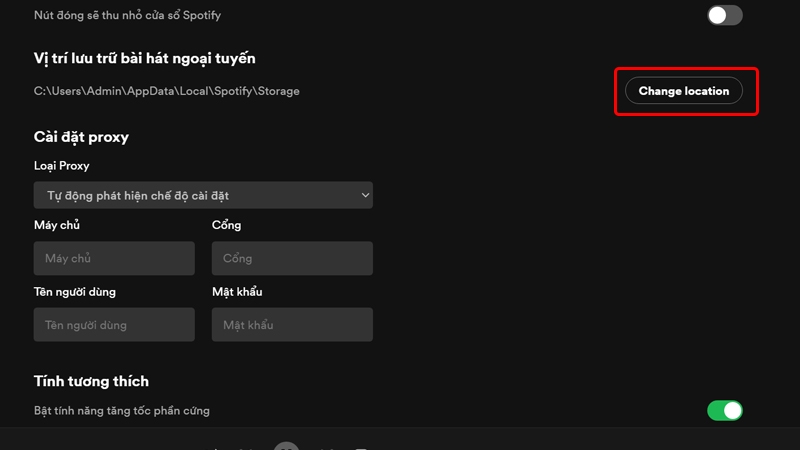 Cách thay đổi vị trí lưu bài hát ngoại tuyến trên Spotify bằng điện thoại