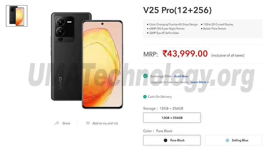 Giá bán Vivo V25 Pro (ảnh 2) Giá bán Vivo V25 Pro (ảnh 2)