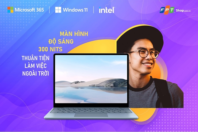 MÀN HÌNH ĐỘ SÁNG 300 NITS, THUẬN TIỆN LÀM VIỆC NGOÀI TRỜI