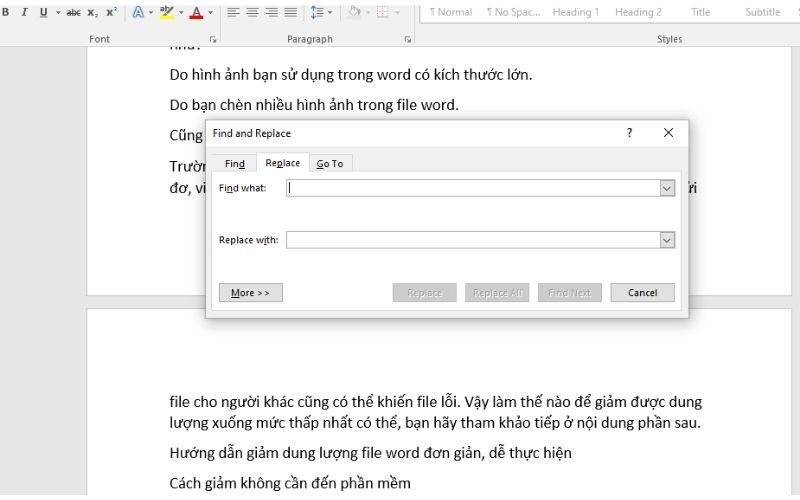 giảm dung lượng file word 7