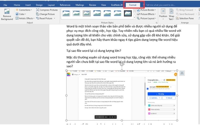 giảm dung lượng file word 4