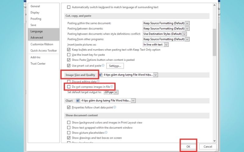 giảm dung lượng file word 6