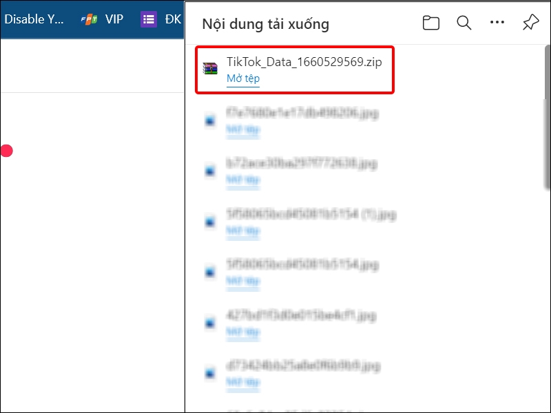 Cách tải toàn bộ dữ liệu TikTok về máy tính
