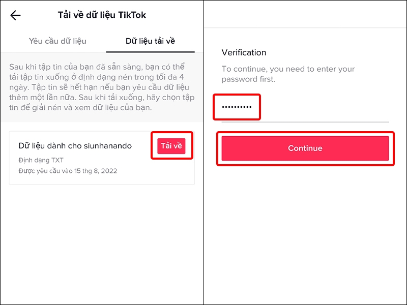 Cách tải toàn bộ dữ liệu TikTok về điện thoại