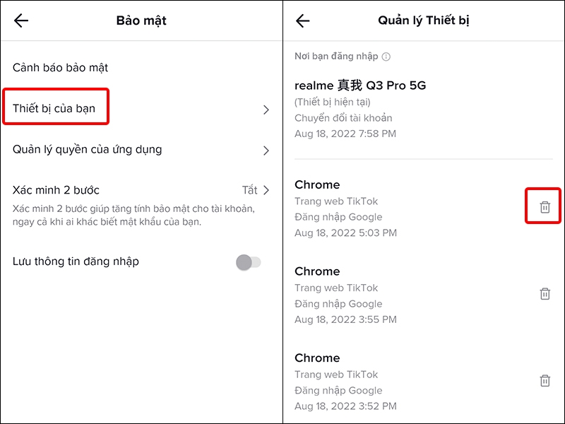 Cách đăng xuất tài khoản TikTok từ xa
