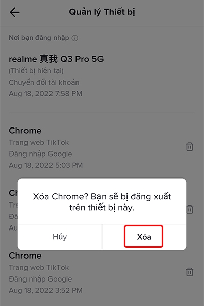 Cách đăng xuất tài khoản TikTok từ xa