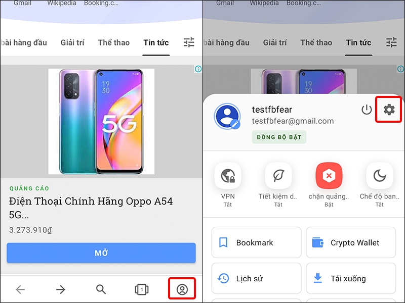 Cách cài đặt Opera làm trình duyệt mặc định trên điện thoại