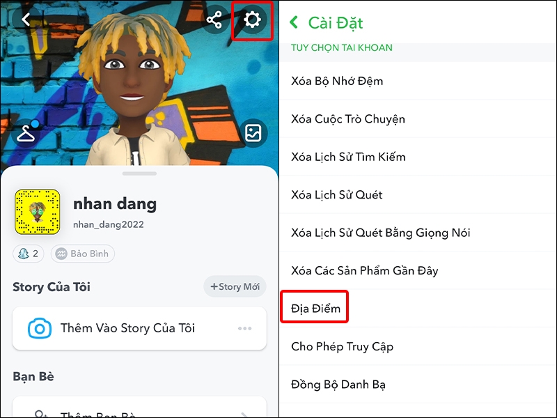 Cách xóa vị trí mà bạn đã lui tới trên Snapchat