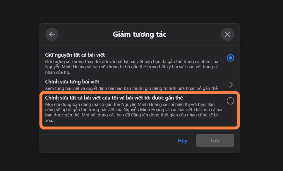 Cách giảm tương tác với người yêu cũ trên Facebook - Ảnh 6