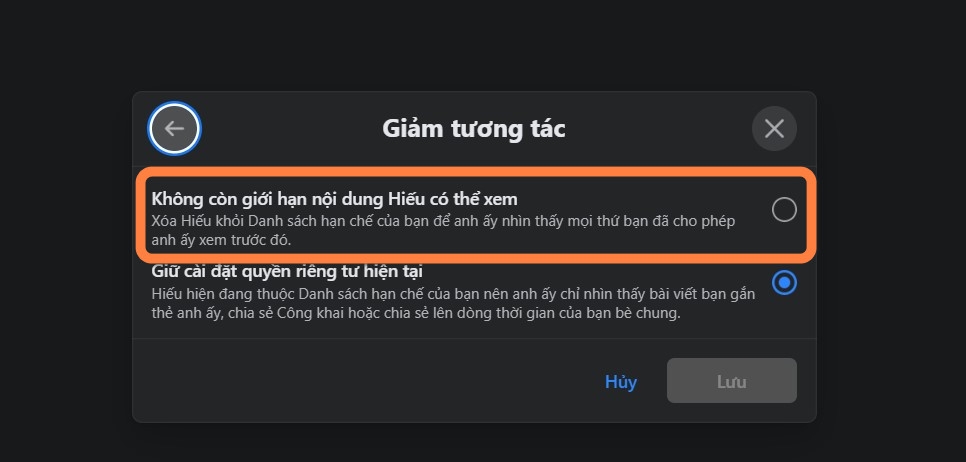 Cách giảm tương tác với người yêu cũ trên Facebook - Ảnh 7