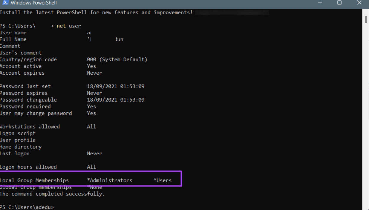 Bí quyết kiểm tra tài khoản có quyền quản trị trên Windows 11 hay không (8)