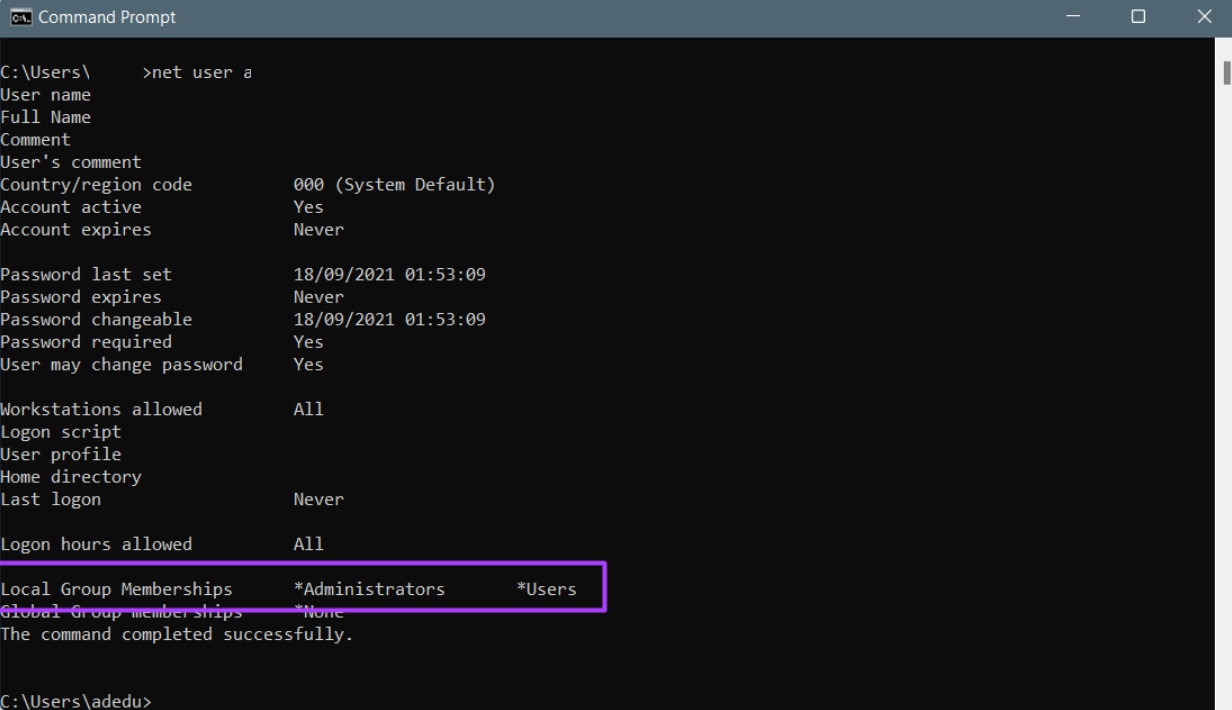 Bí quyết kiểm tra tài khoản có quyền quản trị trên Windows 11 hay không (3)