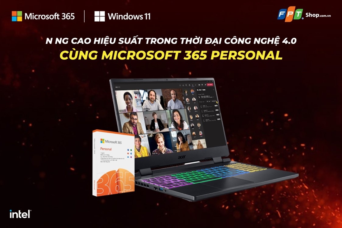 HỌC TẬP VÀ LÀM VIỆC NĂNG SUẤT VỚI MICROSOFT 365 PERSONAL GIÁ CHỈ TỪ 84K/THÁNG