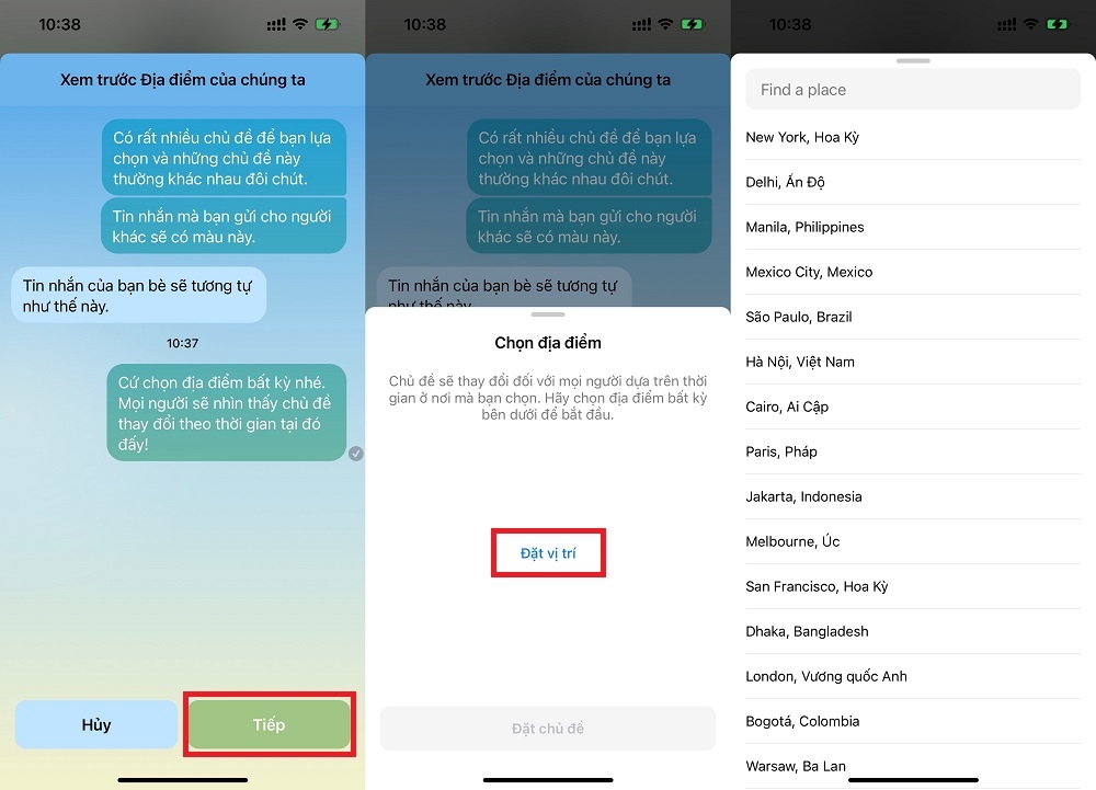 Cách thay đổi chủ đề Messenger đổi màu theo thời gian 3