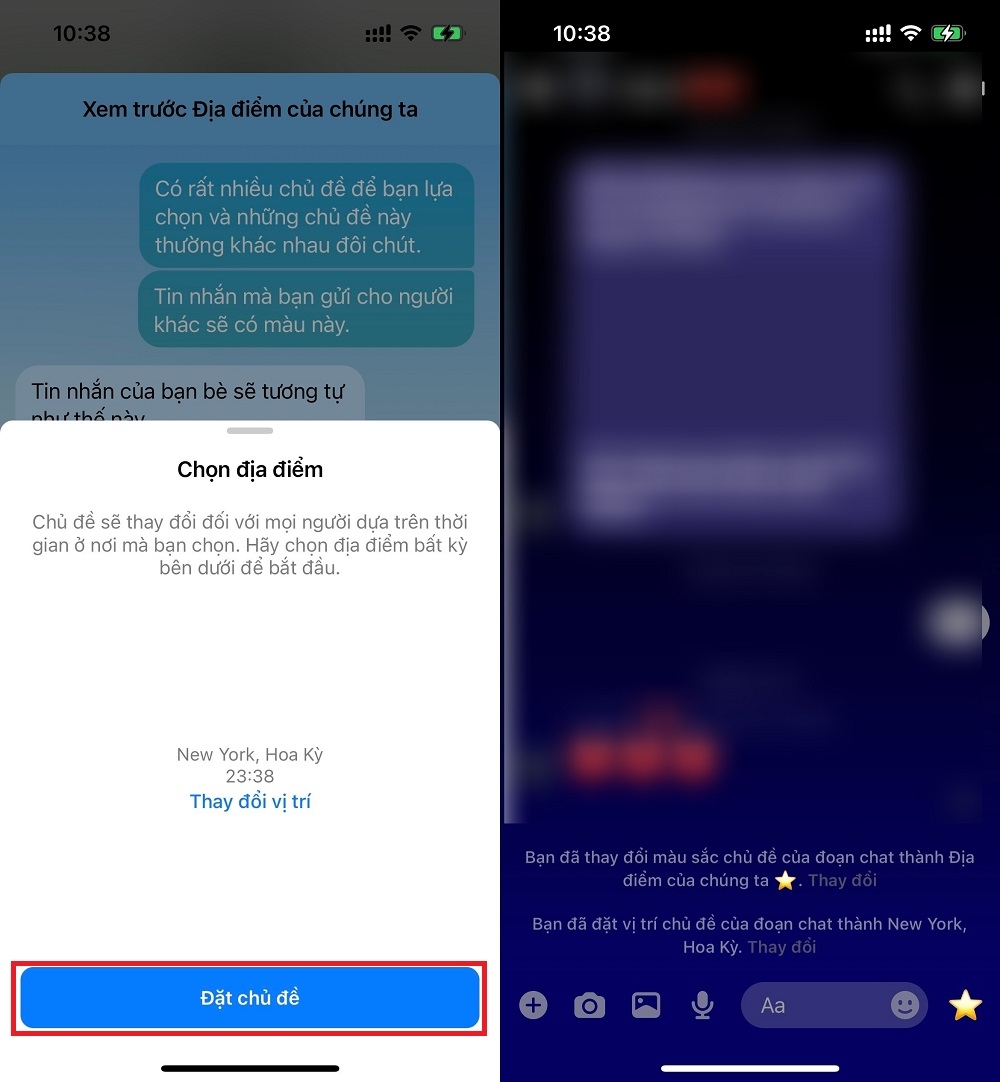 Cách thay đổi chủ đề Messenger đổi màu theo thời gian 4