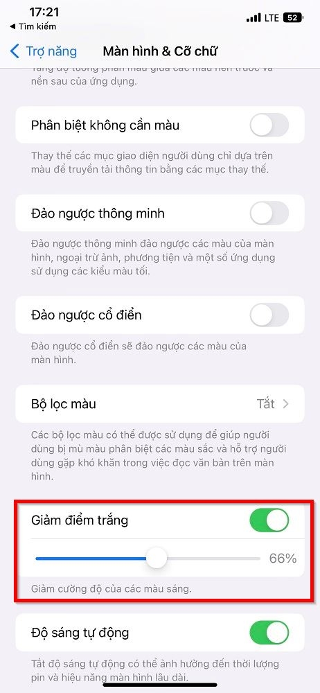 Cách bật giảm điểm trắng trên iPhone 3