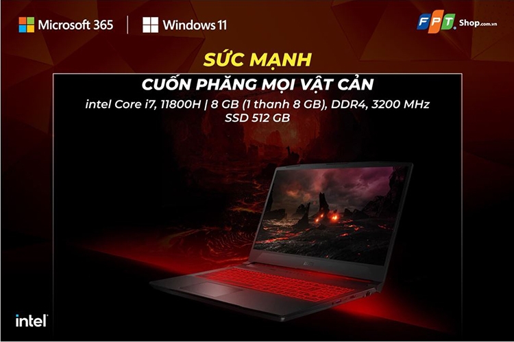 Tìm laptop chiến game? Đã có MSI Gaming Katana GF66 11UC-641VN