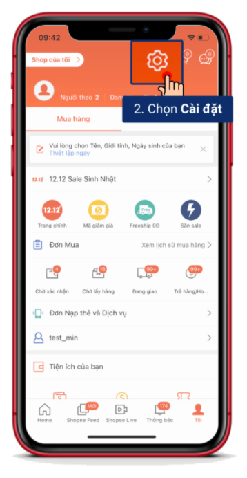 Hướng dẫn cách xóa tài khoản Shopee