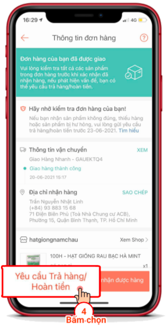 Cách hủy đơn hàng trên Shopee khi đã thanh toán