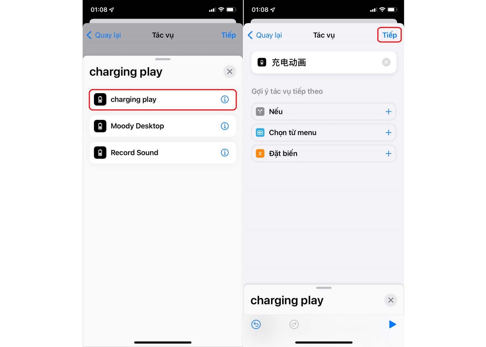 Hướng dẫn cách tạo hiệu ứng sạc pin cho iPhone Hướng dẫn cách tạo hiệu ứng sạc pin cho iPhone 7