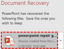 Bí quyết khôi phục PowerPoint chưa kịp lưu (2)