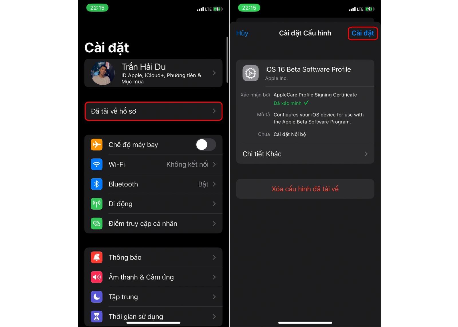 Hướng dẫn cách cập nhật iOS 16.1 beta 1 đơn giản nhất 6