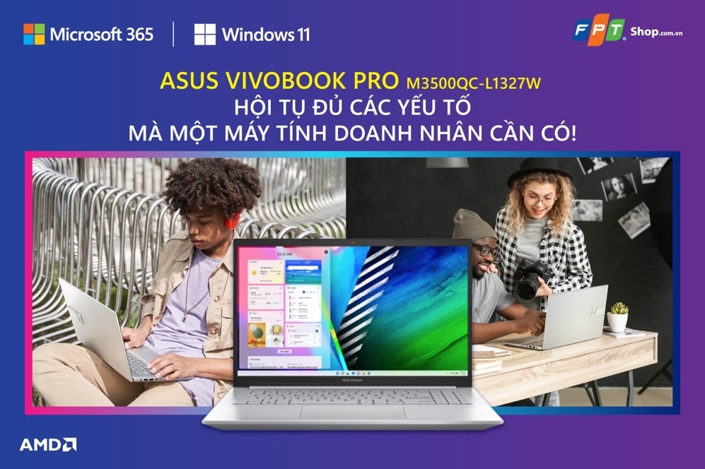 Asus Vivobook Pro M3500QC-L1327W hội tụ đủ các yếu tố mà một máy tính doanh nhân cần có!