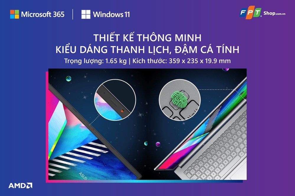 Asus Vivobook Pro M3500QC-L1327W hội tụ đủ các yếu tố mà một máy tính doanh nhân cần có! 2