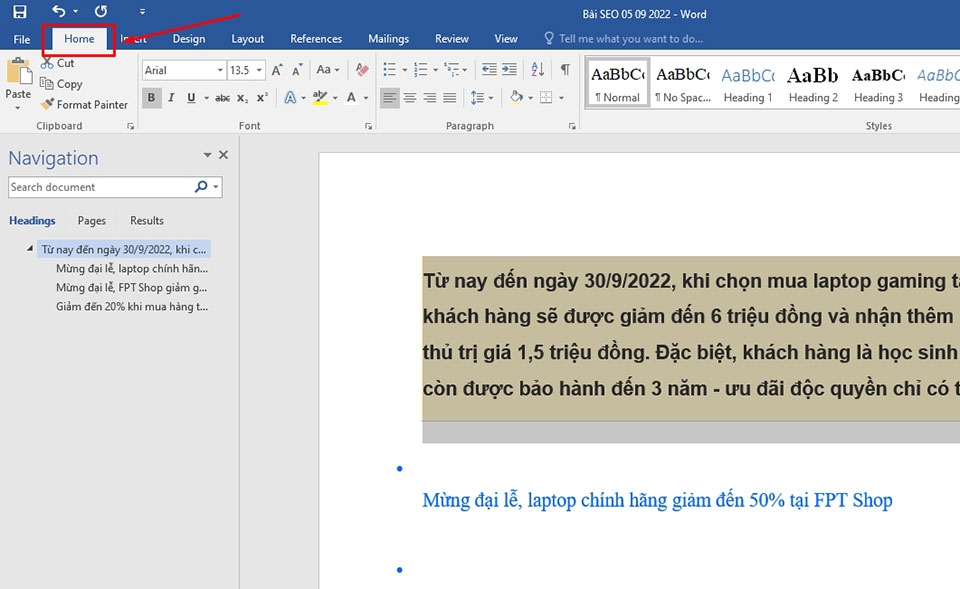 Sửa lỗi không bôi đen được văn bản trong Word - Ảnh 04