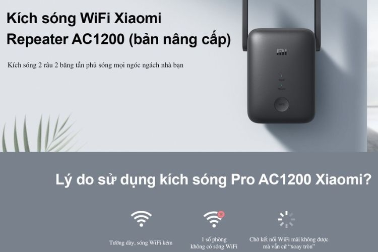 Mi WiFi Extender AC1200 hoạt động với hiệu suất mạnh mẽ và hiệu quả