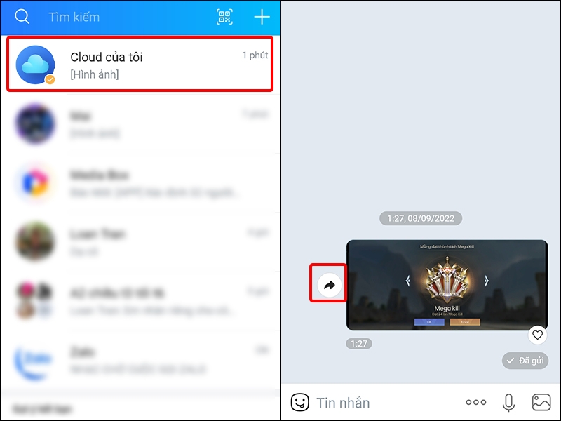 Mẹo chia sẻ tin nhắn từ Zalo sang Messenger