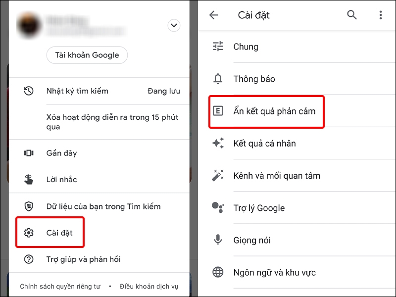 Cách ẩn kết quả phản cảm trên Google bằng điện thoại