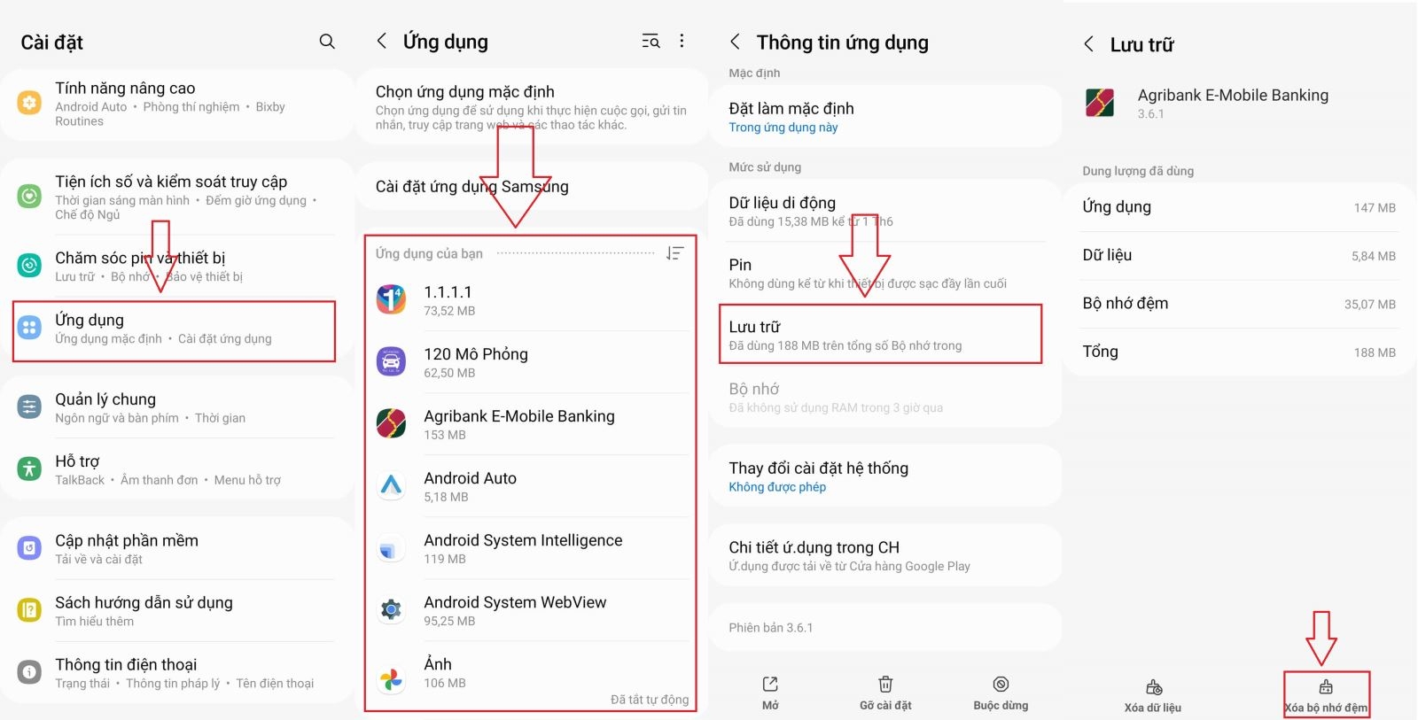 Giải phóng bộ nhớ điện thoại Android - 02