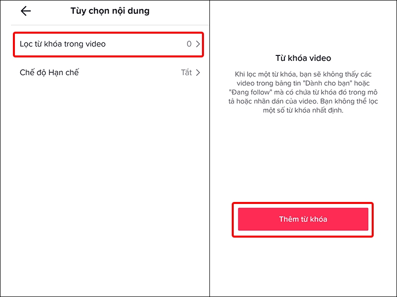 Cách lọc từ khoá video trên TikTok