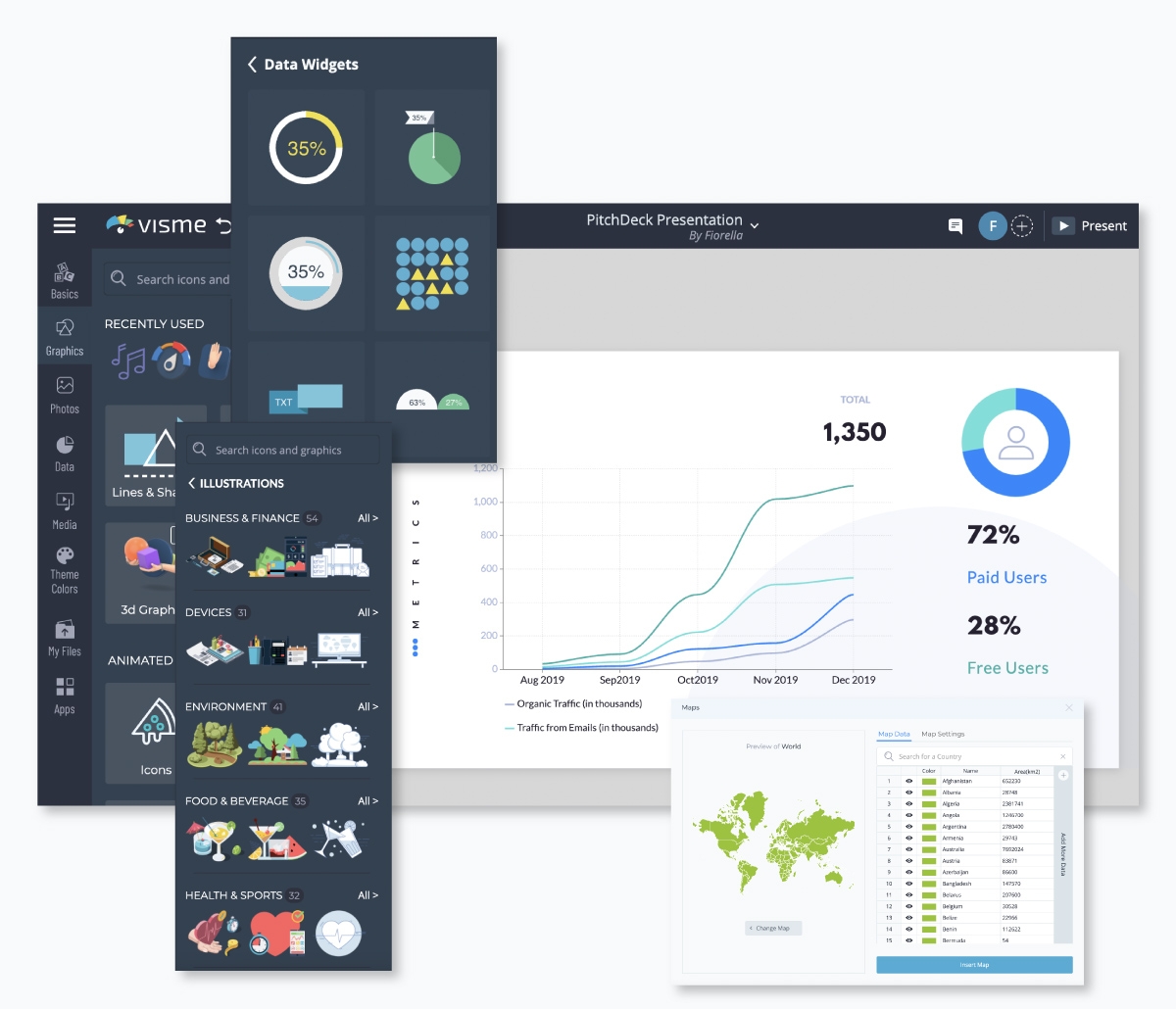 web làm PowerPoint Visme