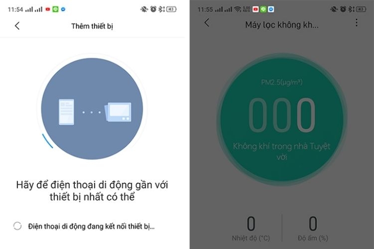 Kết nối máy lọc không khí Xiaomi Mi 3H với Mi Home