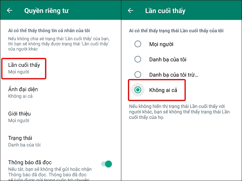 Cách ẩn thời gian hoạt động cuối cùng của bạn trên WhatsApp