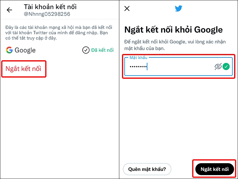 Hướng dẫn ngắt kết nối tài khoản liên kết với Twitter