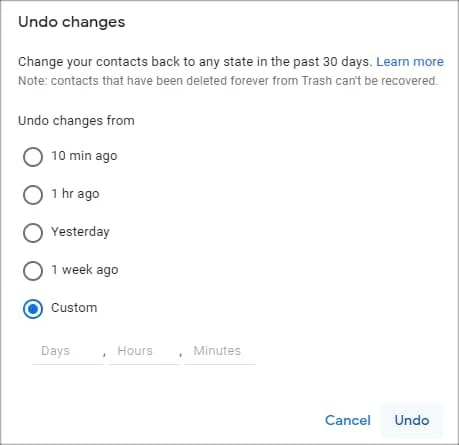 Điện thoại Android bị mất danh bạ